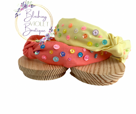 Sequin beaded headbands