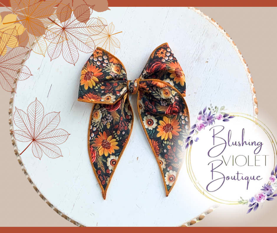 Fall florals hair accessories