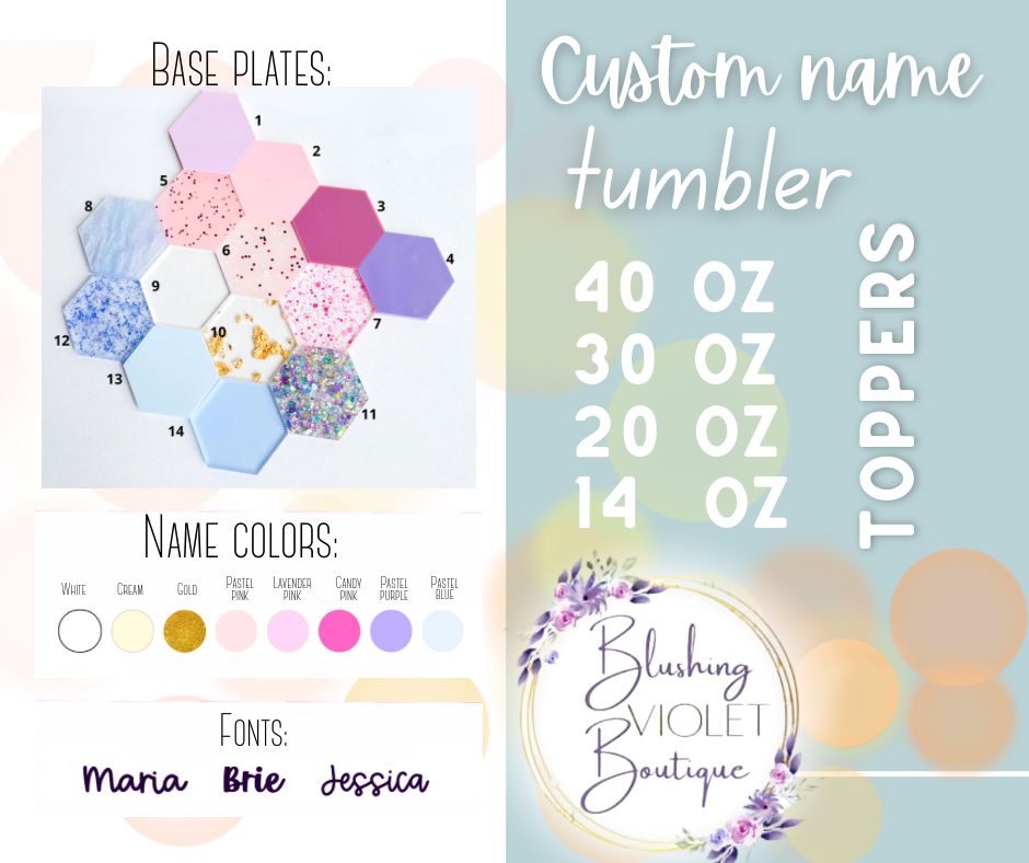 Tumbler toppers