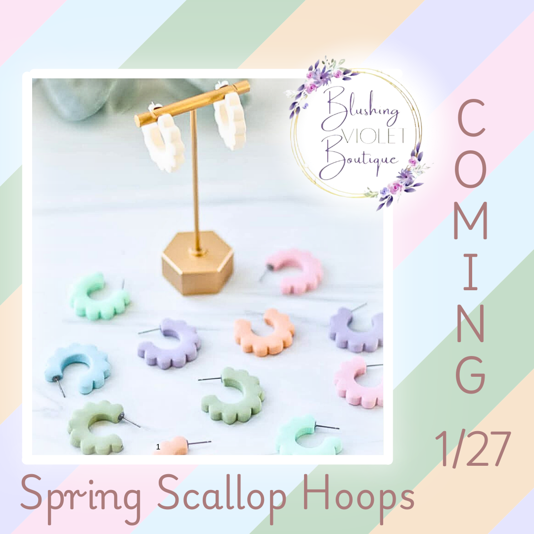 Spring scalloped Hoops