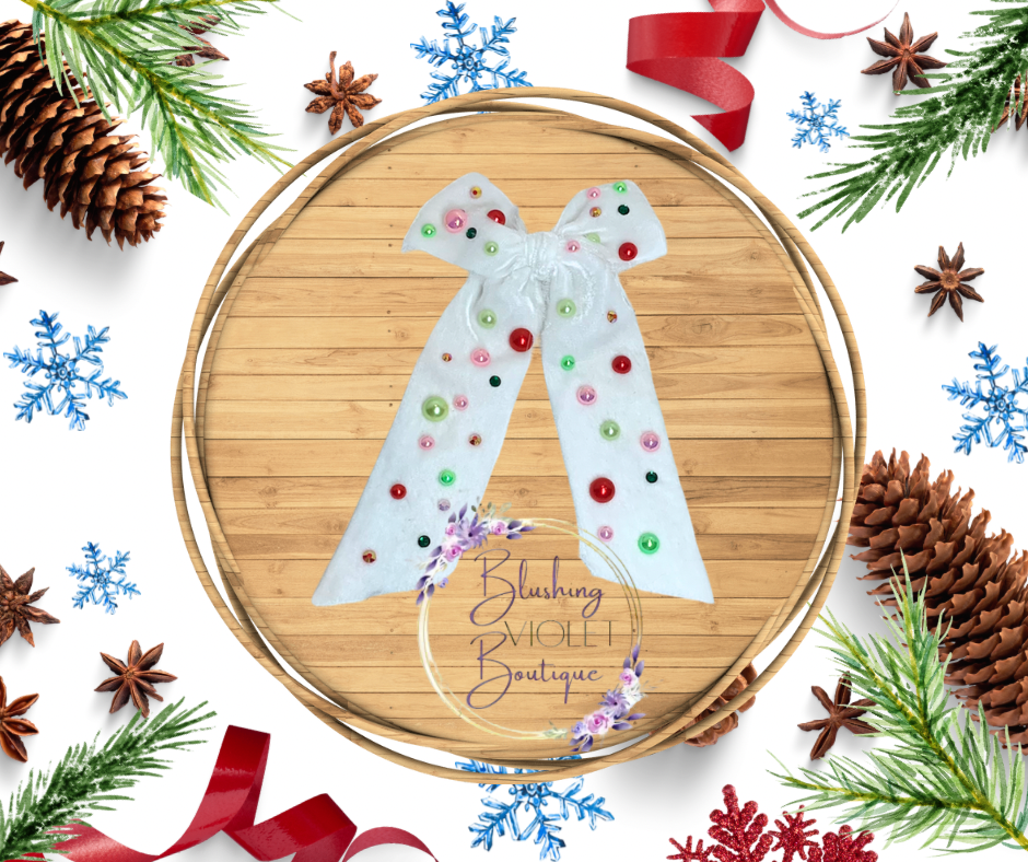 Deck the Halls bling velvet chiffon