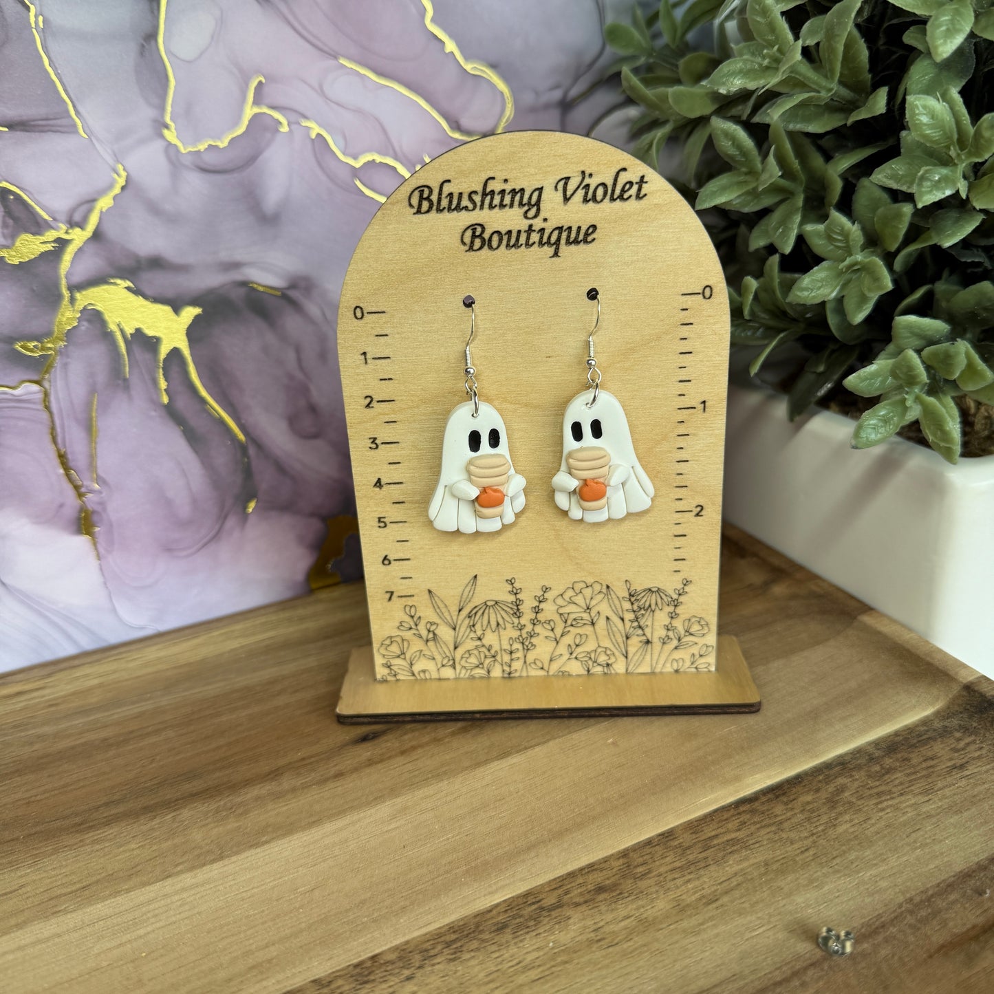 PSL ghost Clay earring