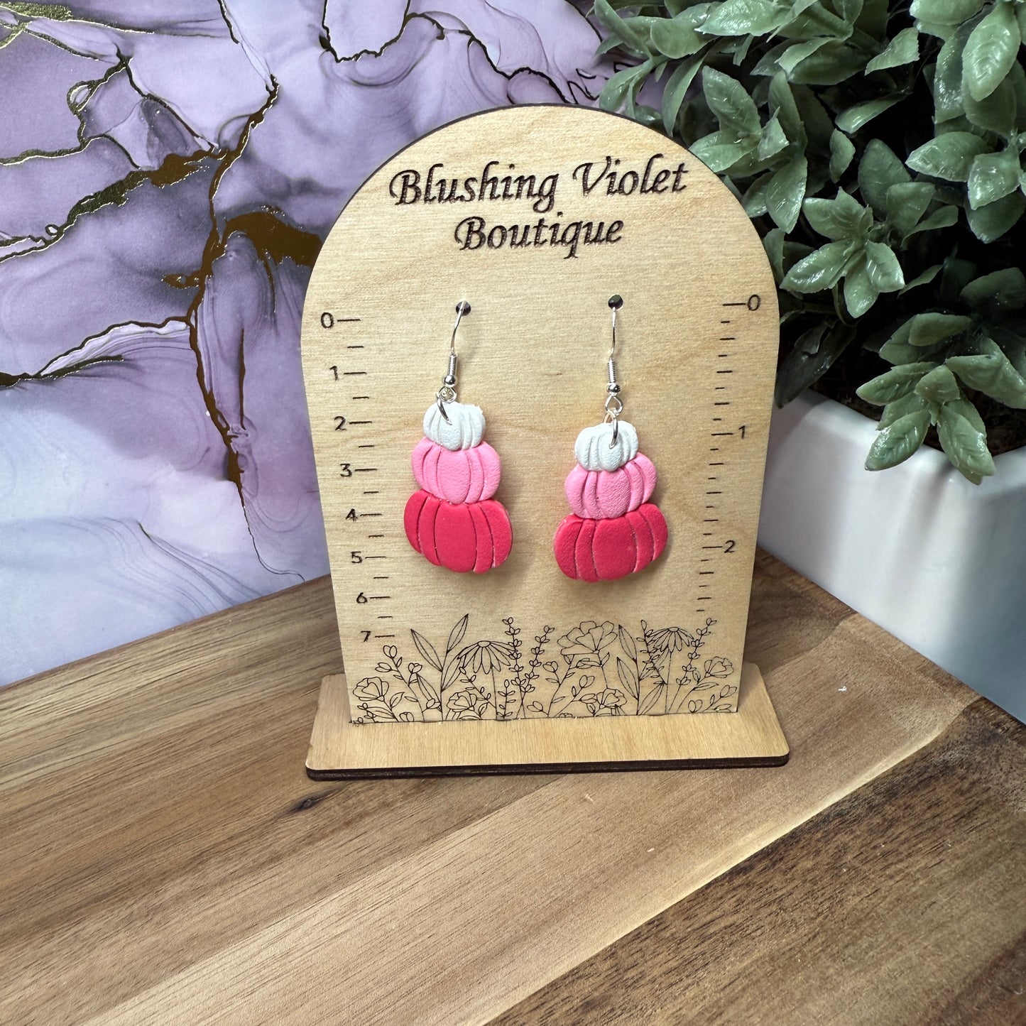 Pumpkin clay earrings