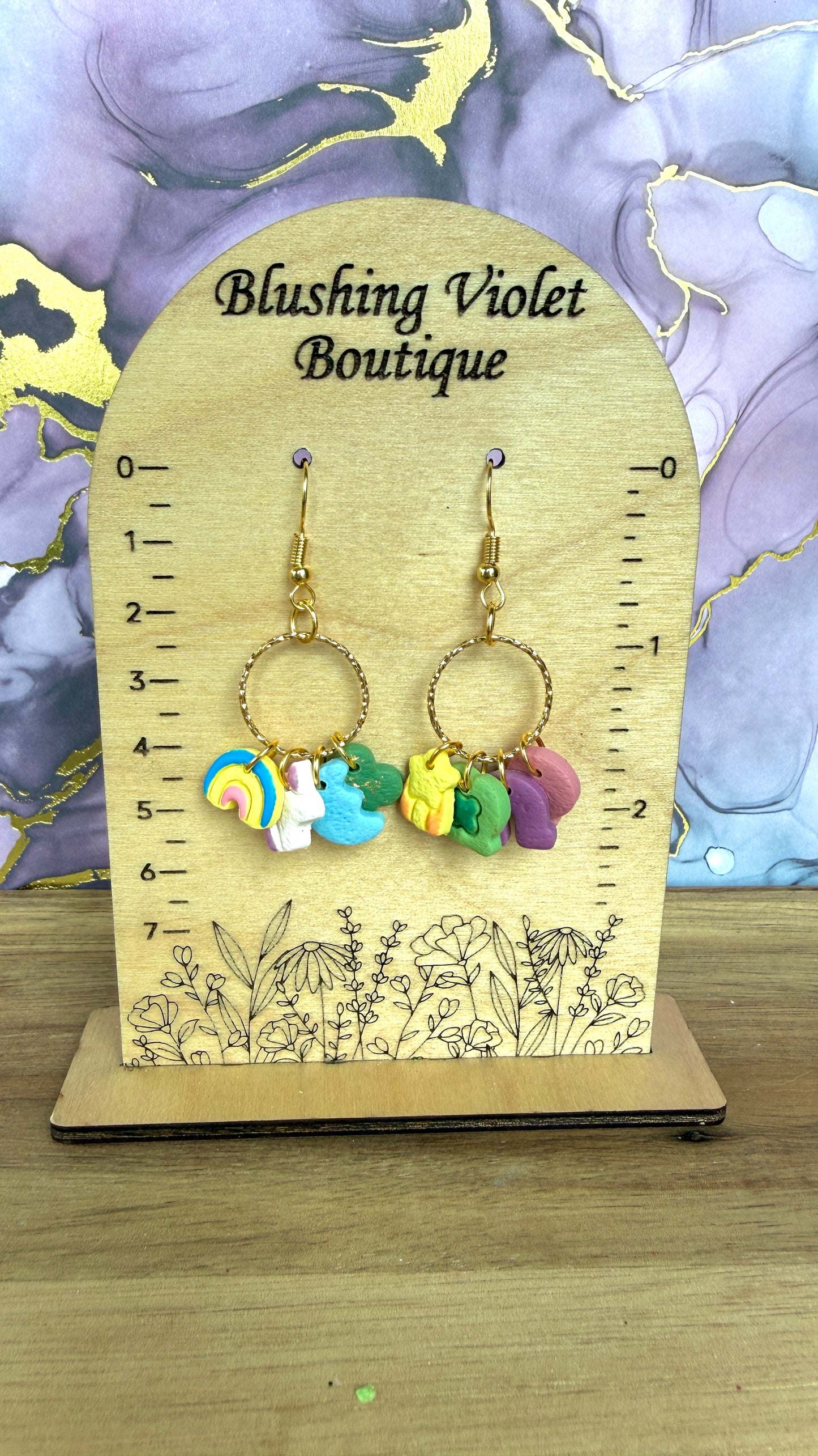 St Patrick’s Day Marshmallow Charm Clay earring