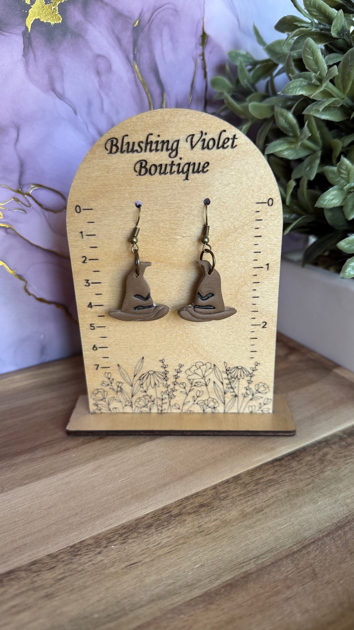Sorting Hat Clay Earrings