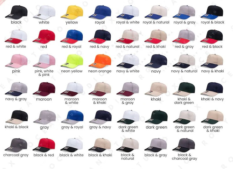 Red White & Brunette/Blonde hats