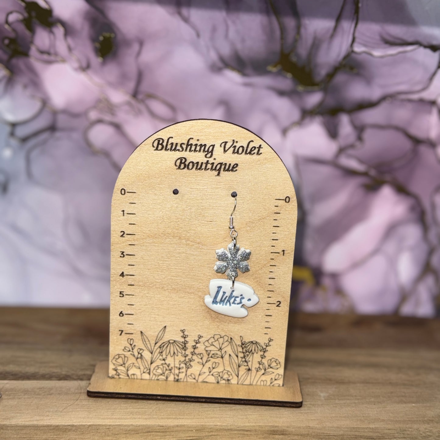 Luke’s coffee Wintery Clay earring
