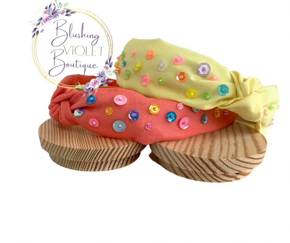 Sequin beaded headbands