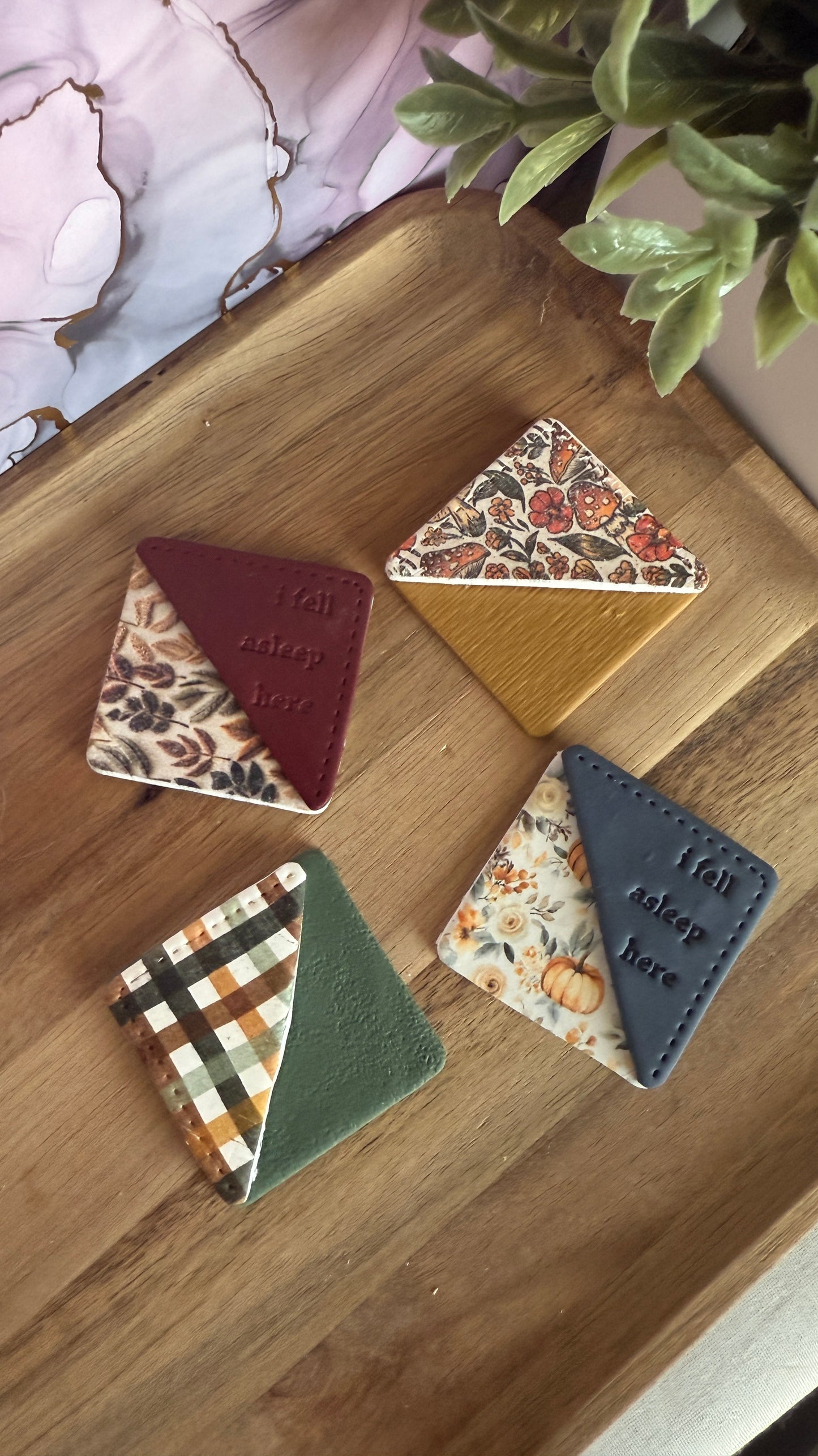 Fall Clay bookmarks