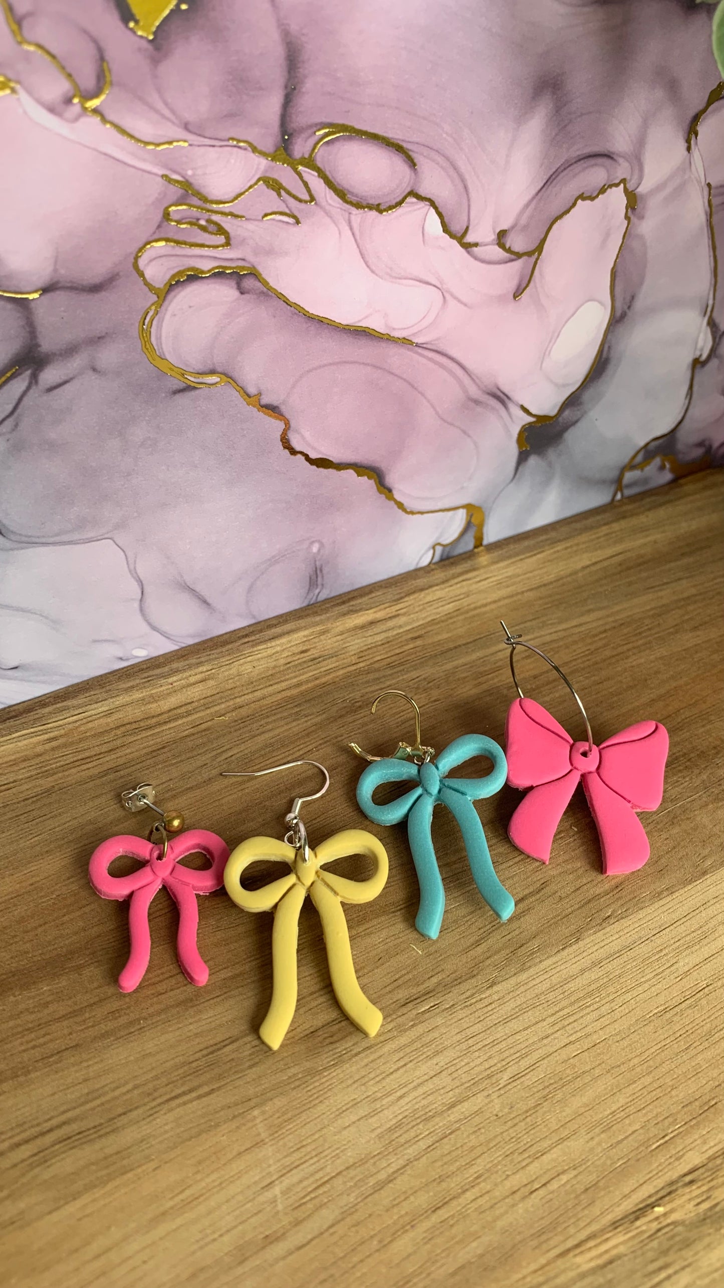 Tropical Dreams bow earrings