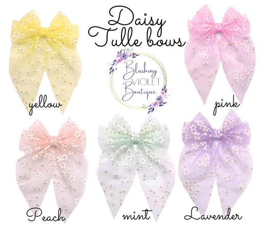 Floral tulle Trendy Bows