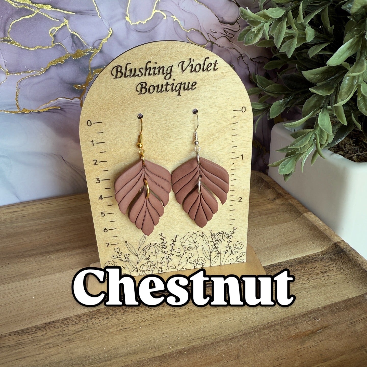 Willow Drop Clay earring