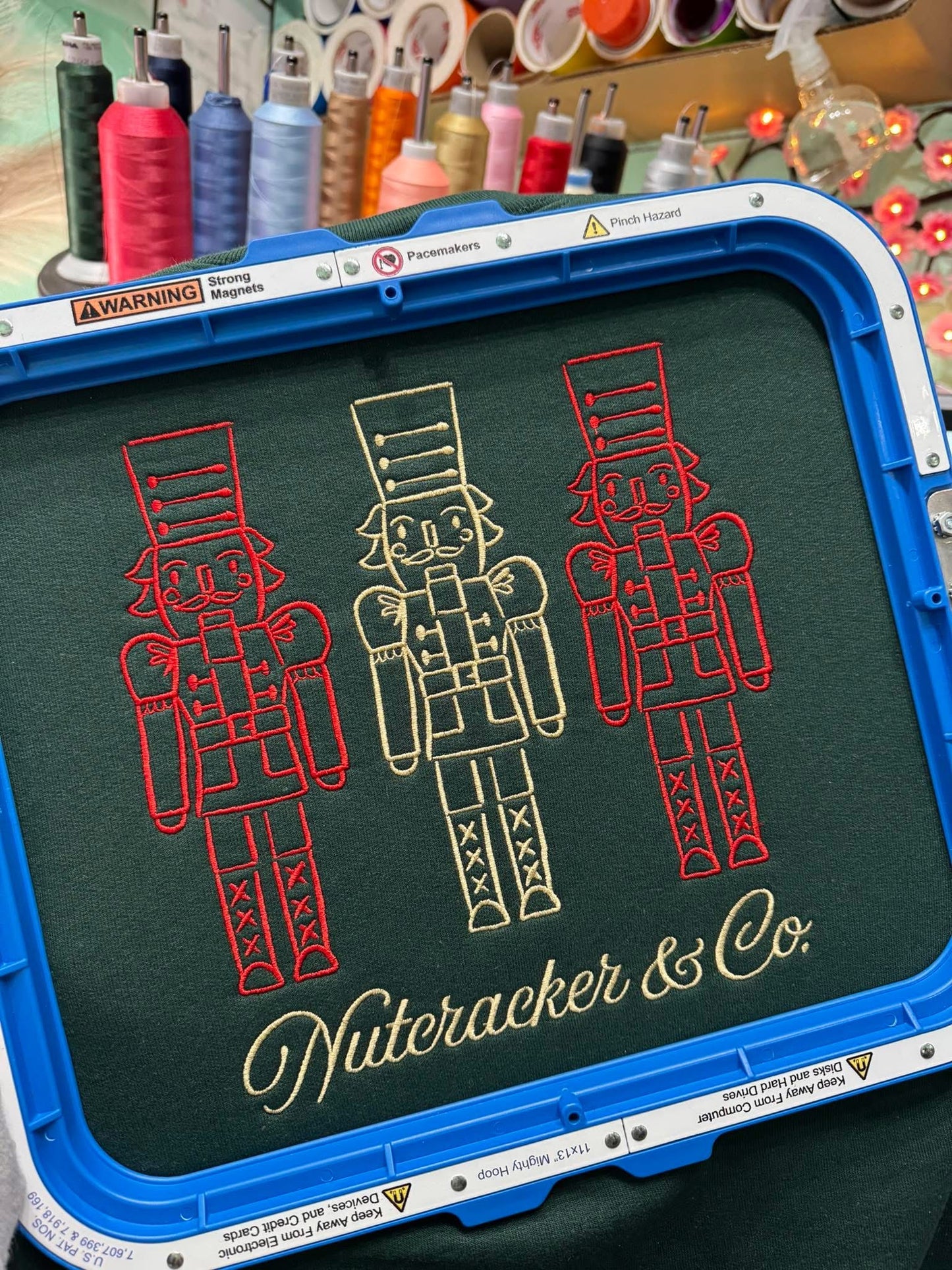 Nutcracker trio Embroidered top. ADULT