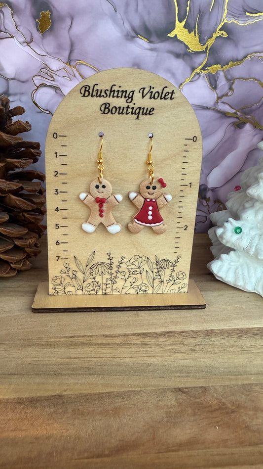 Gingerbread couple Clay earring