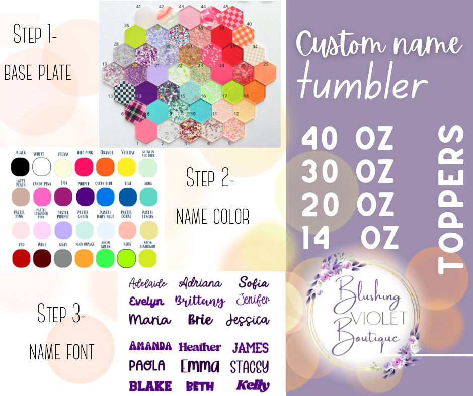 Tumbler toppers