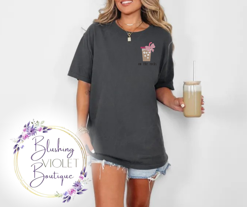 on the rocks embroidered top