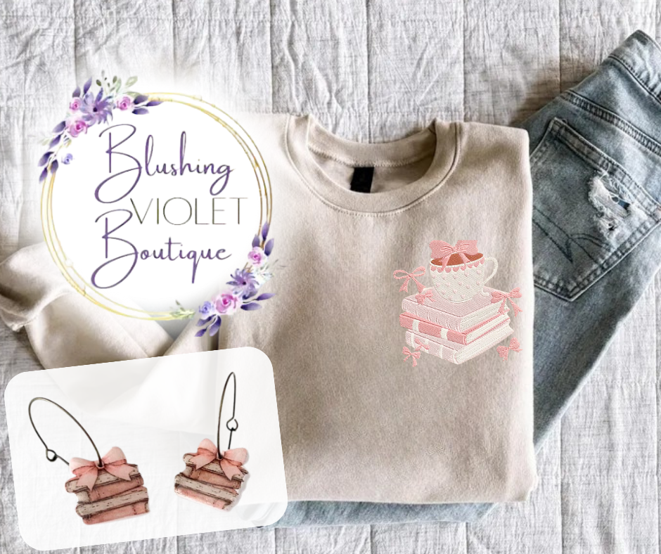 Vintage Book Clay earrings