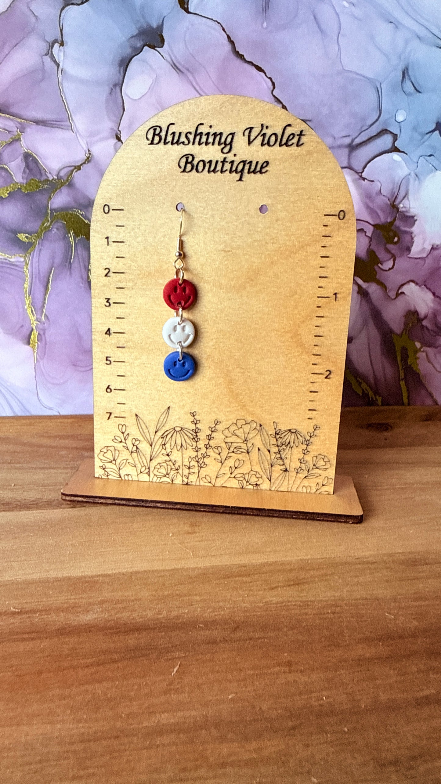 Patriotic Smiles Clay earrings