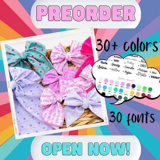 Custom name bows
