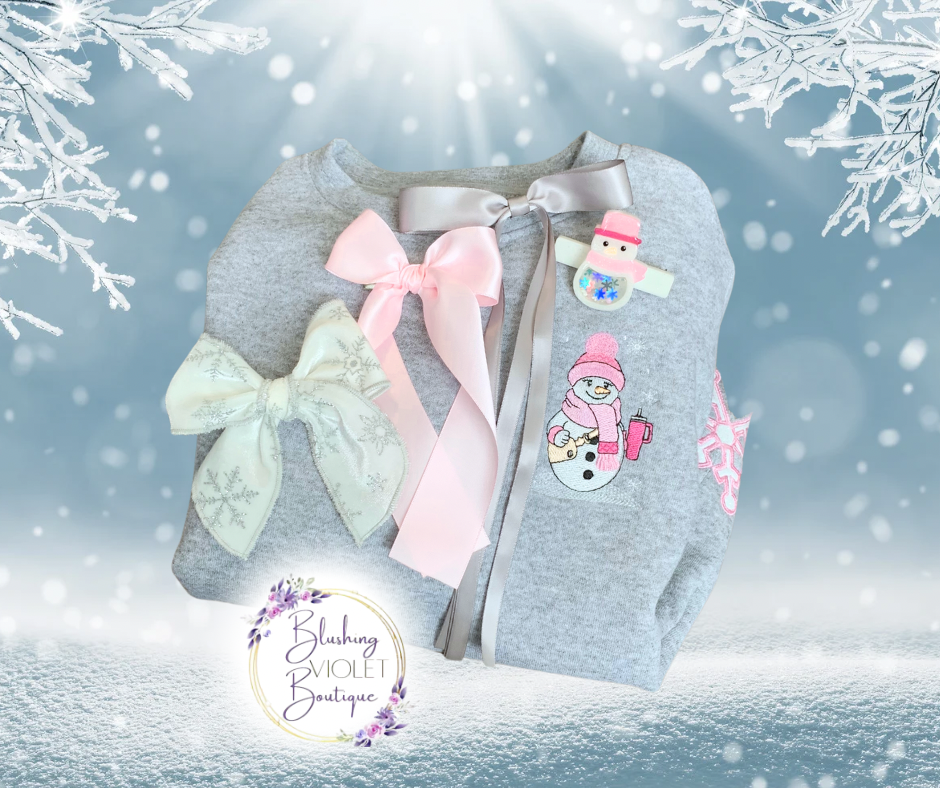 Frosted Glam Snowgirl Crewneck