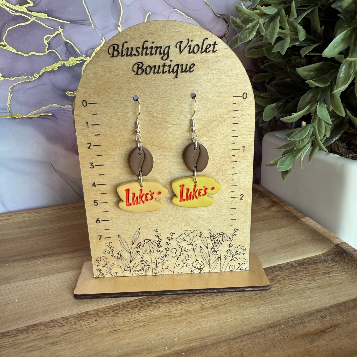 Luke’s coffee Clay earring