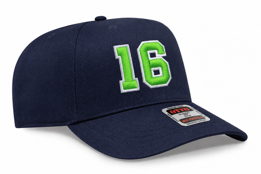Custom 3d puff number hats canvas structured hat
