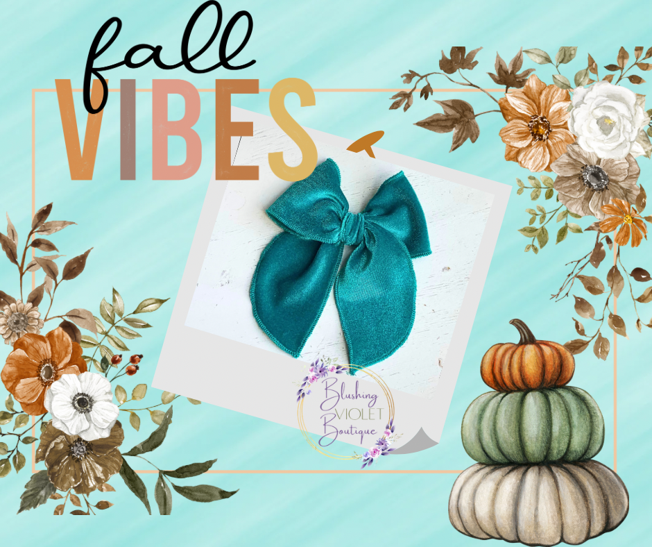 Fall Teal velvet Accessories