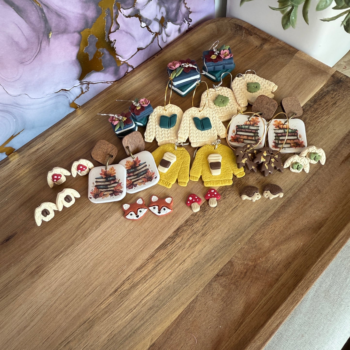 Sweater Weather Collection Dangles Clay earring