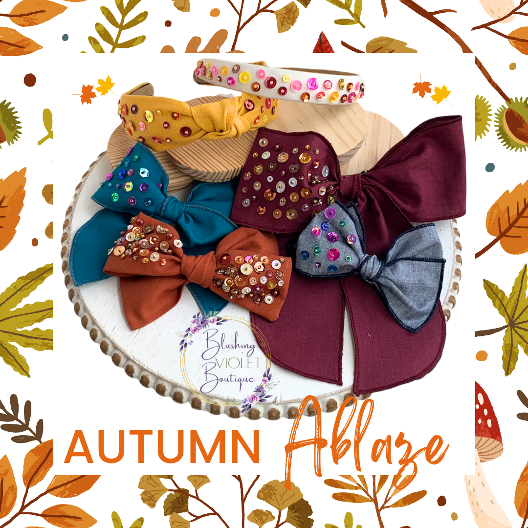 Azure Autumn Ablaze Shimmers