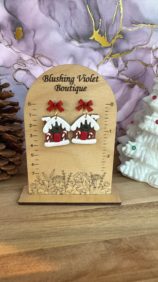 Gingerbread house Clay earring