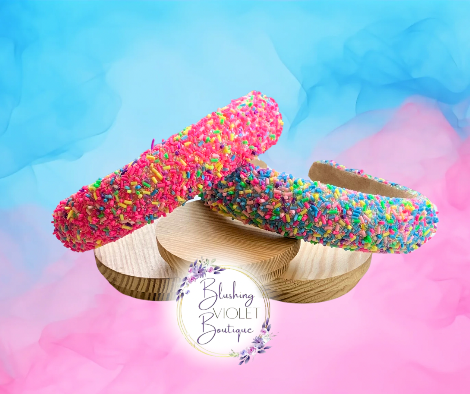 Sprinkle puff headbands