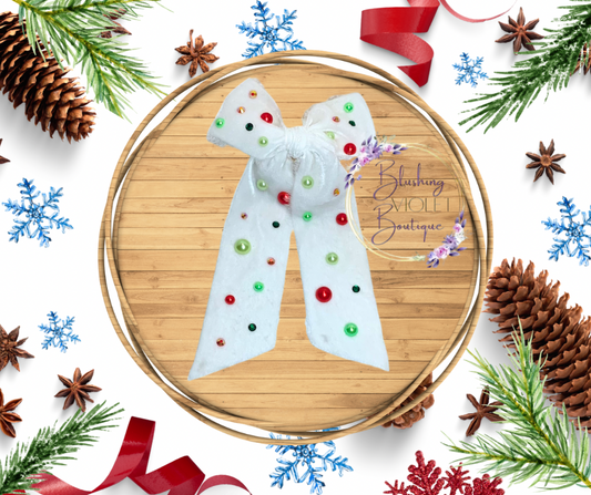 Deck the Halls bling velvet chiffon