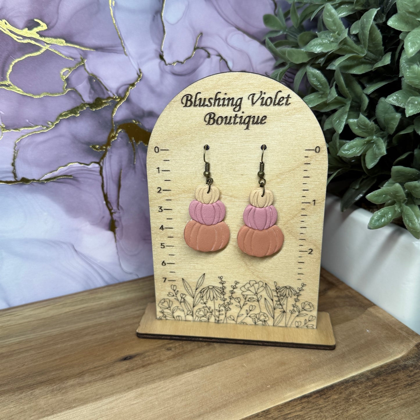 Pumpkin clay earrings
