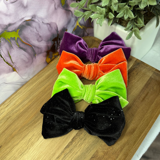 Halloween 2025 velvet bows