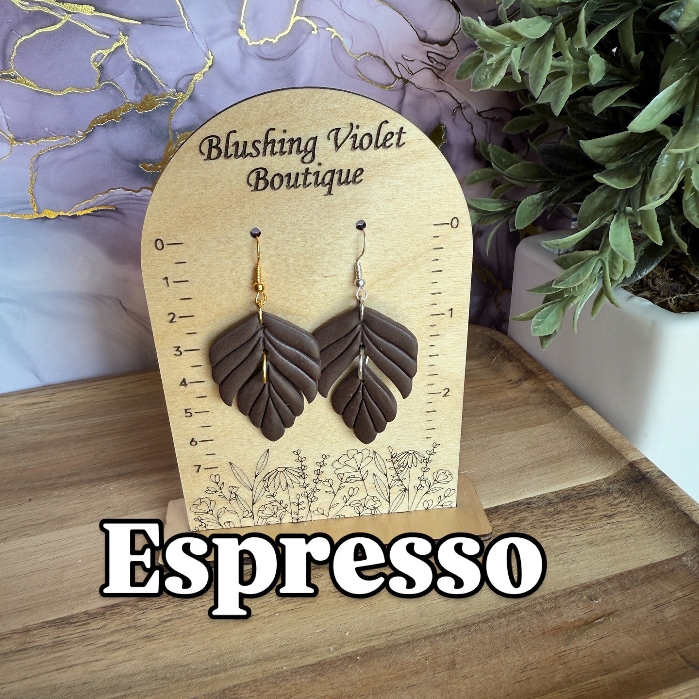 Willow Drop Clay earring