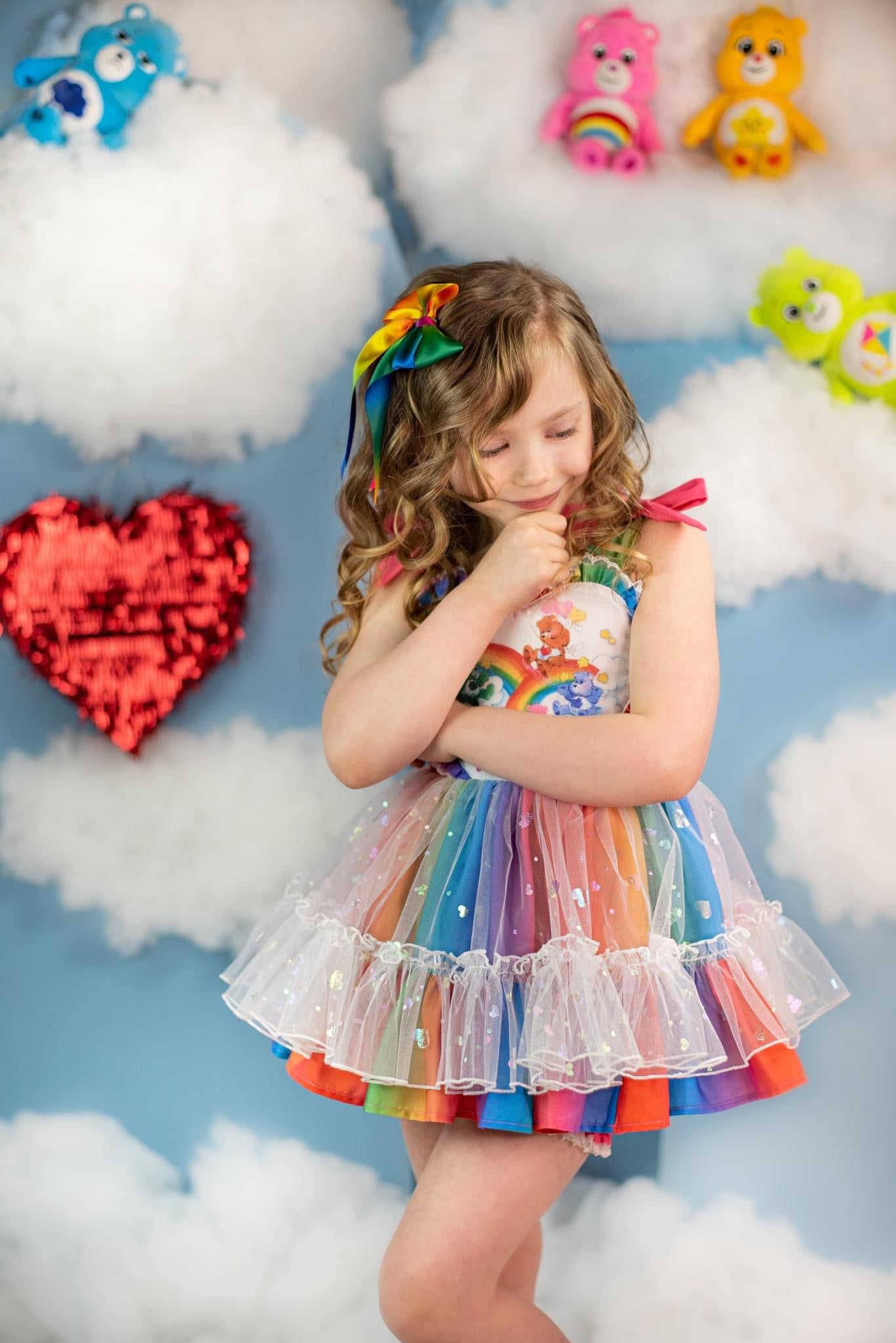 Never Ending Rainbow Satin Bow