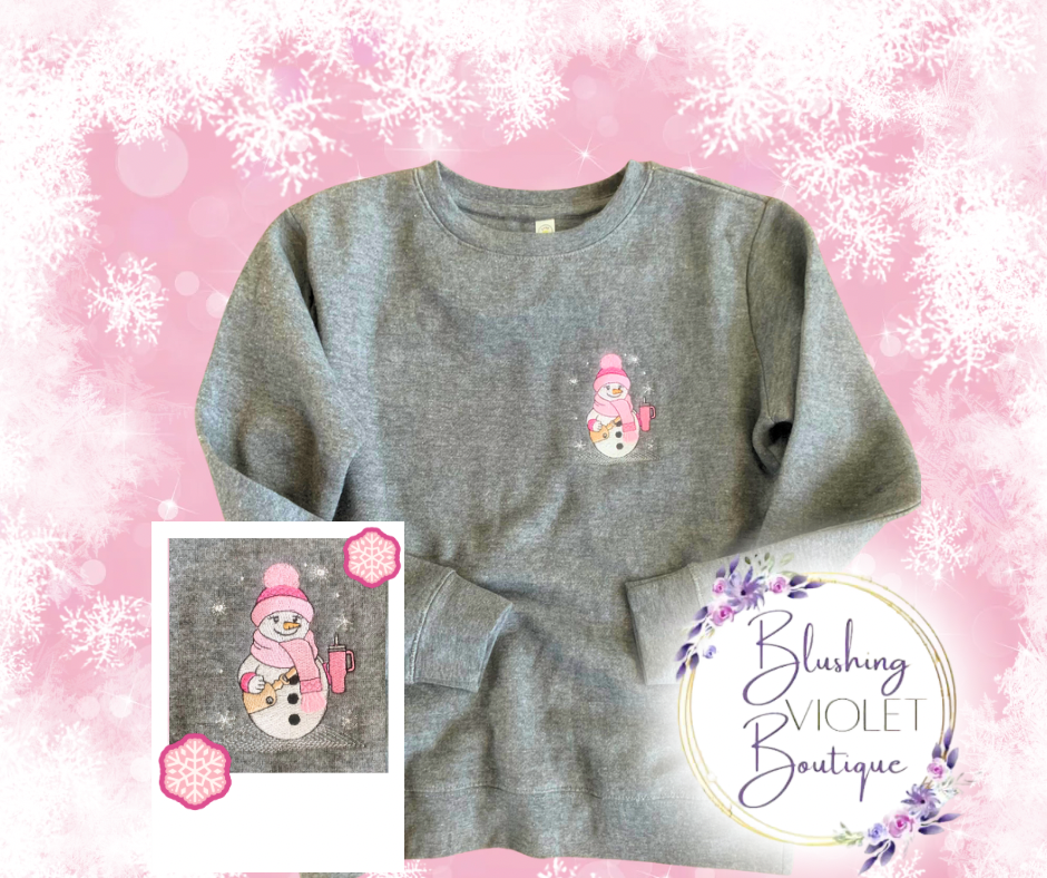 Frosted Glam Snowgirl Crewneck