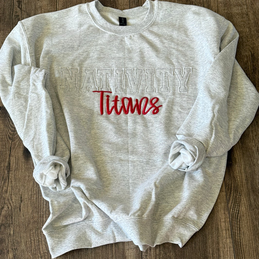 CUSTOM Tone on tone Applique Embroidered top
