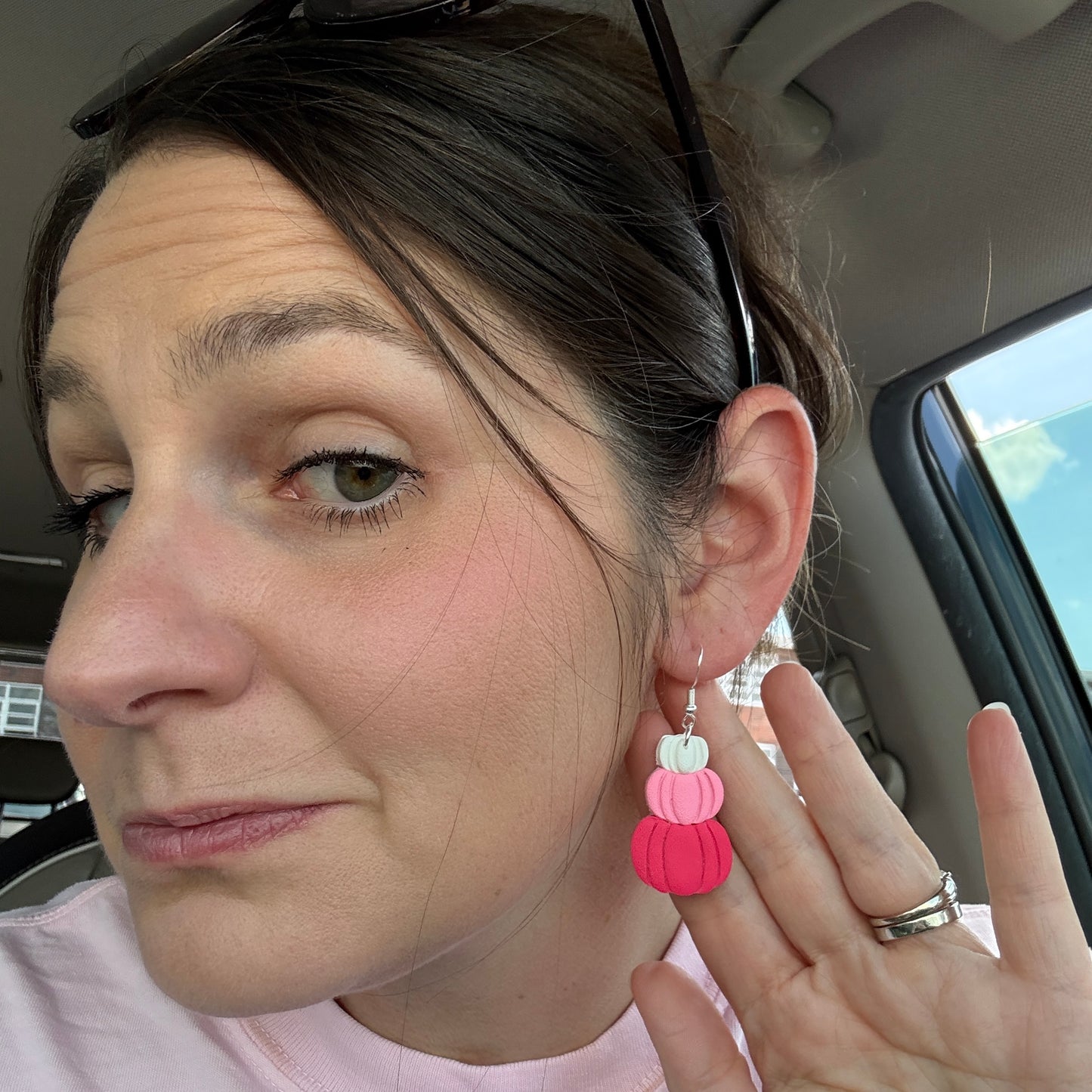 Pumpkin clay earrings