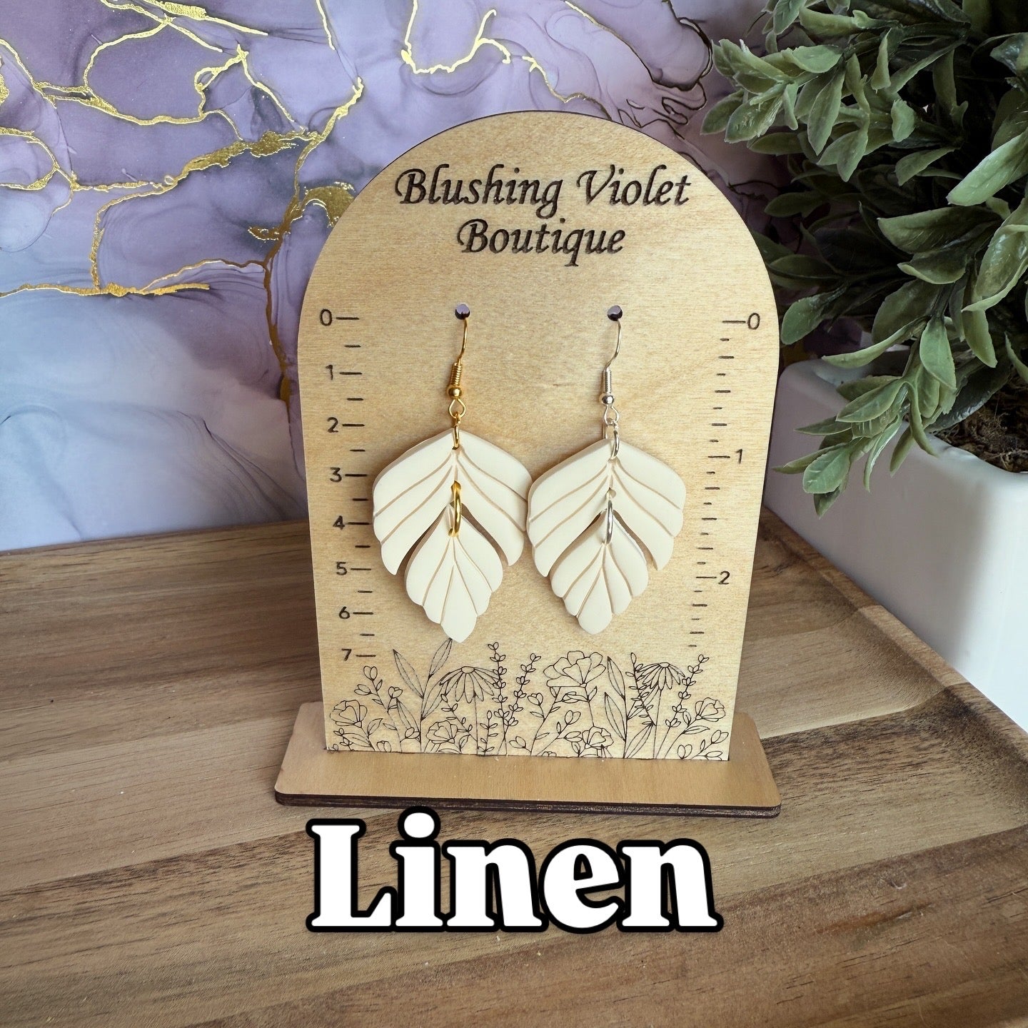 Willow Drop Clay earring
