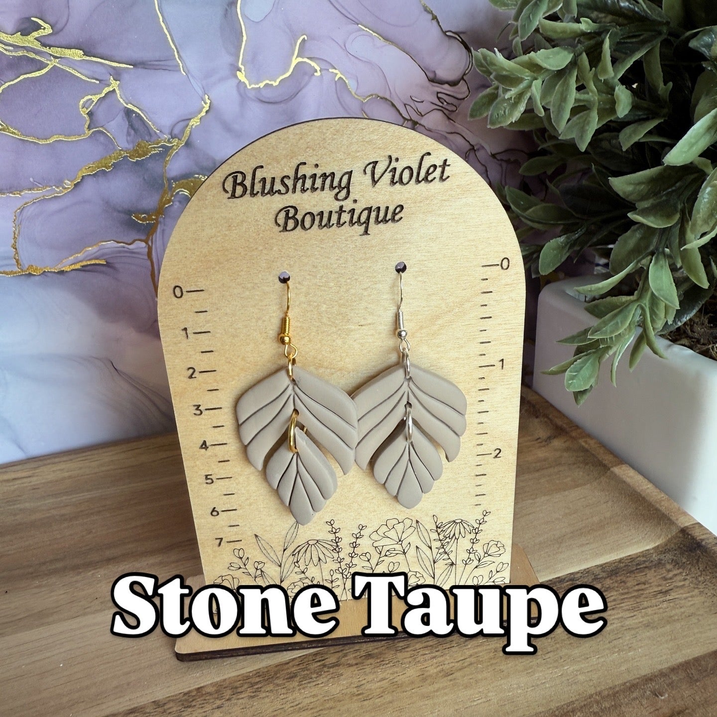 Willow Drop Clay earring