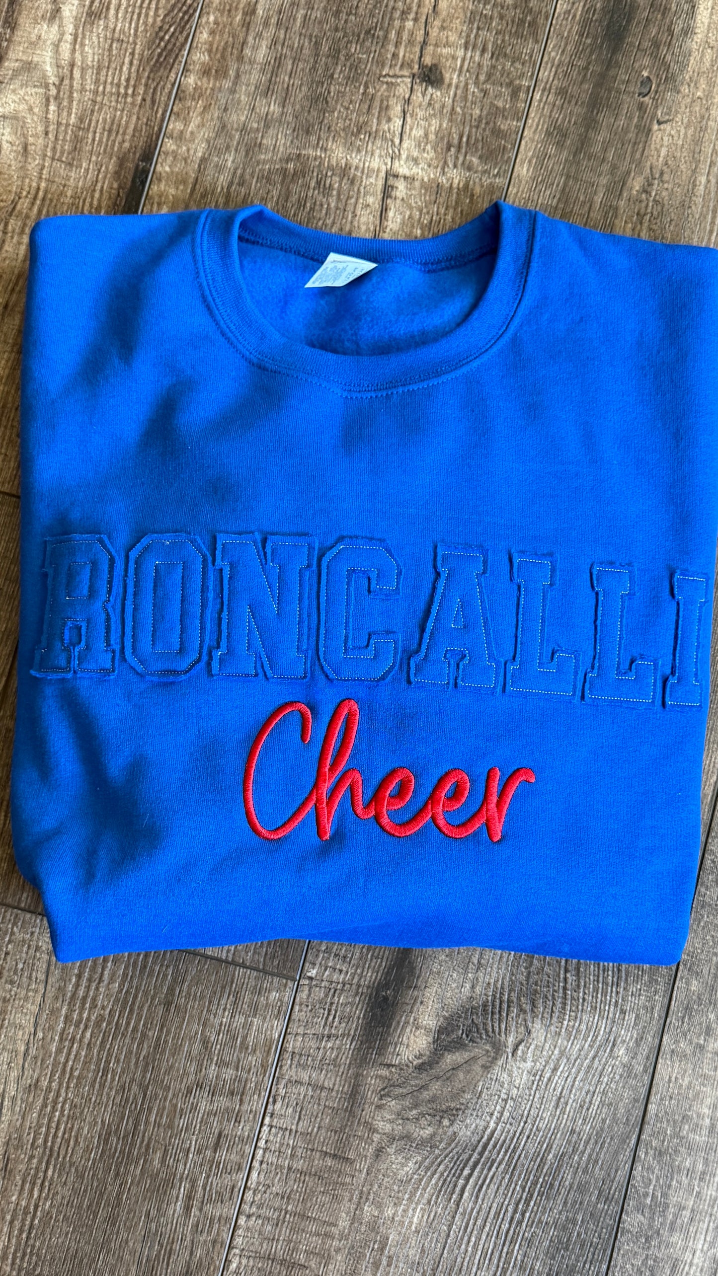 CUSTOM Tone on tone  Applique Embroidered top