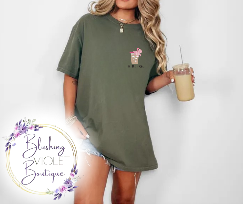 on the rocks embroidered top