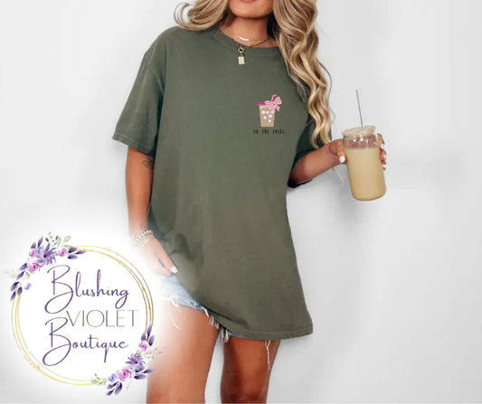 on the rocks embroidered top