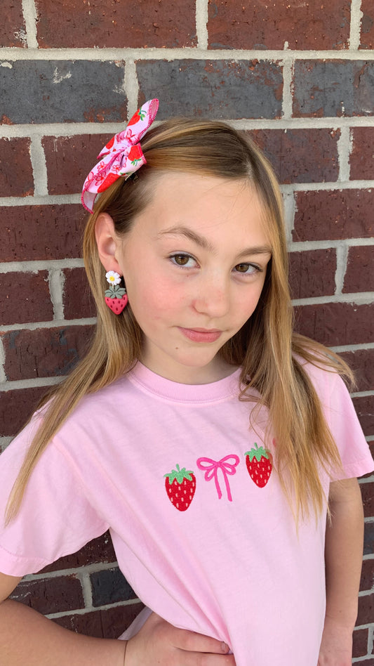 Ombré Strawberry blossom dangles