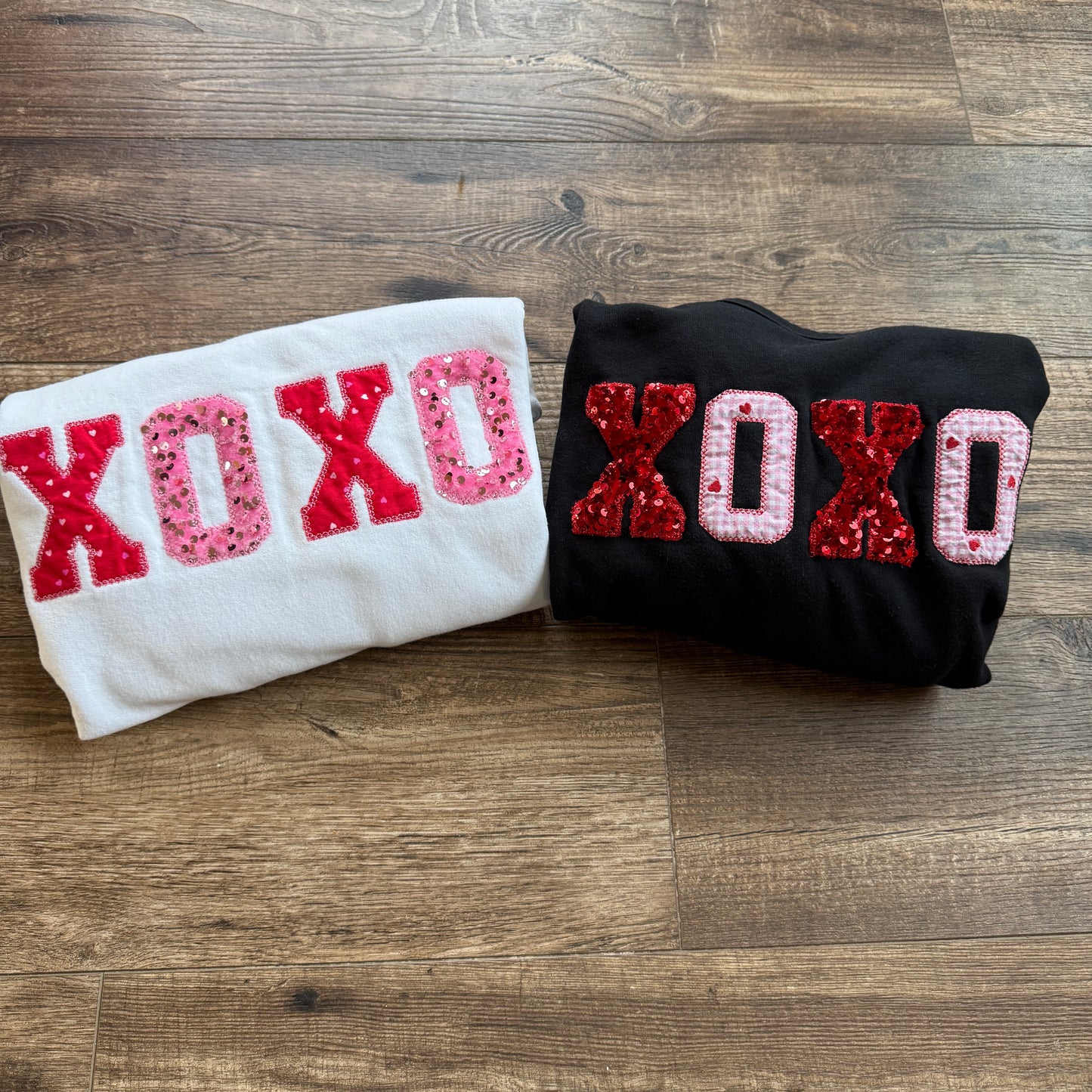 XOXO Applique Embroidered Crewneck