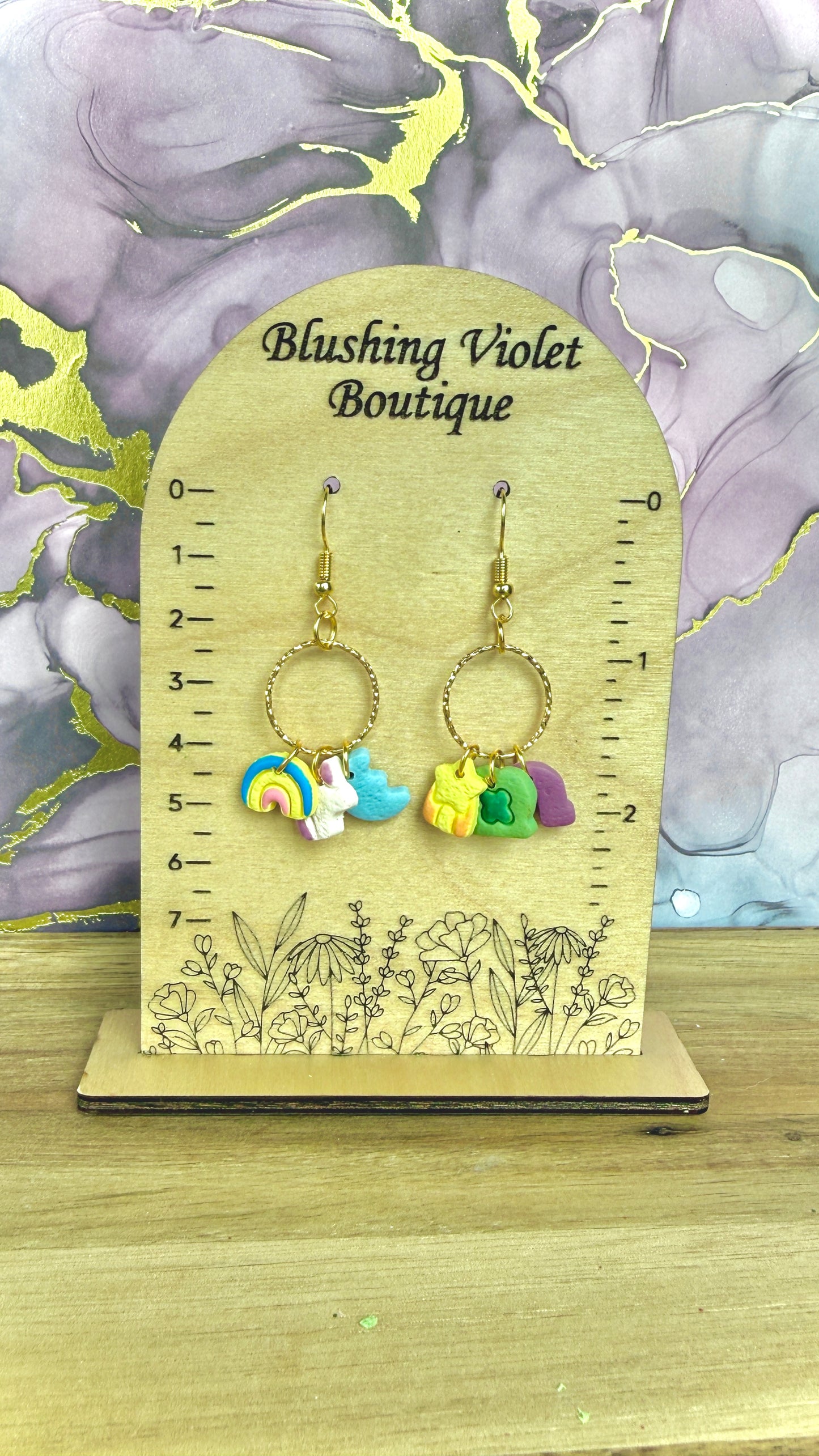 St Patrick’s Day Marshmallow Charm Clay earring