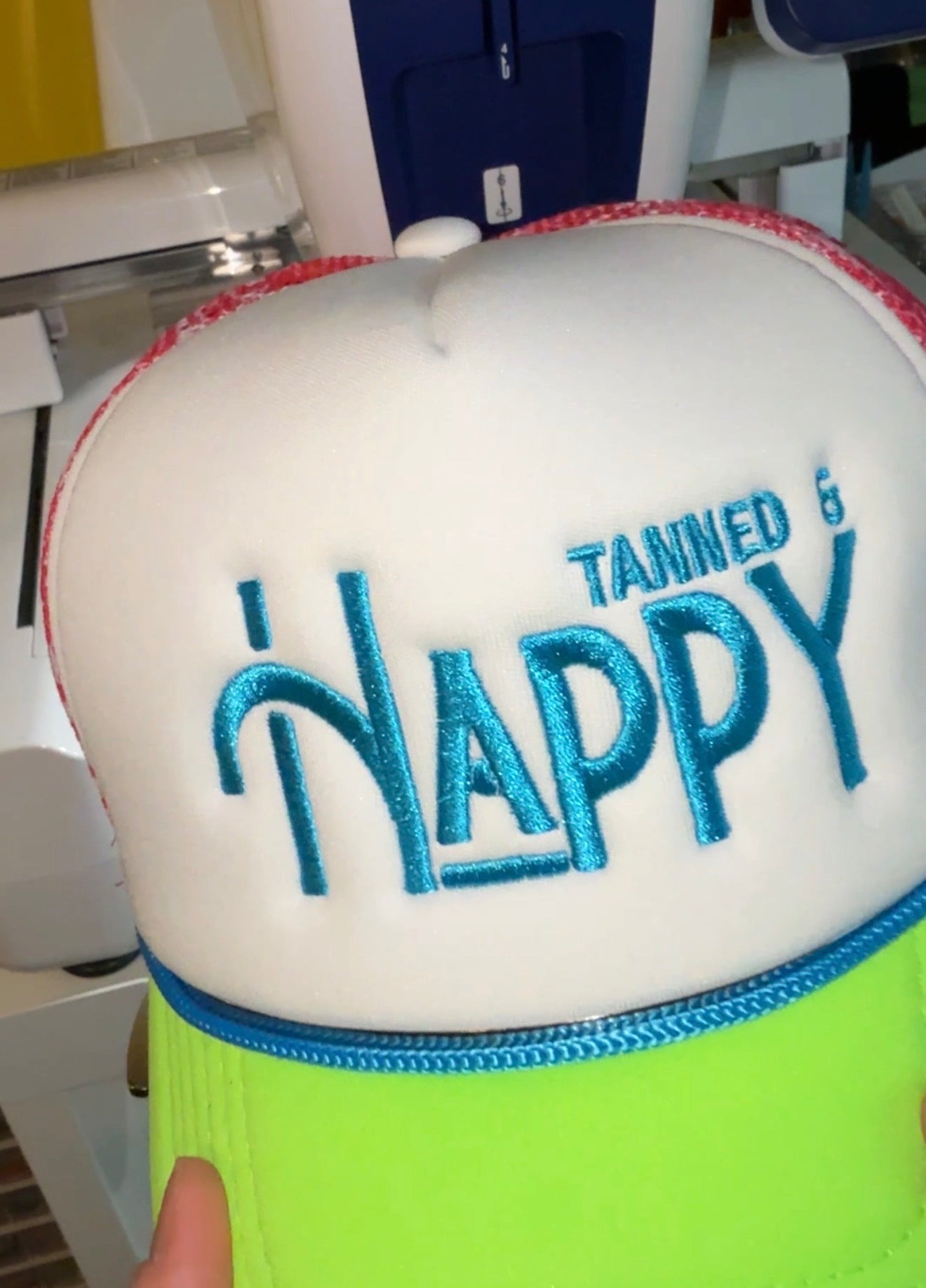 Preorder  Tanned & Tipsy/Tanned & Happy foam trucker hat