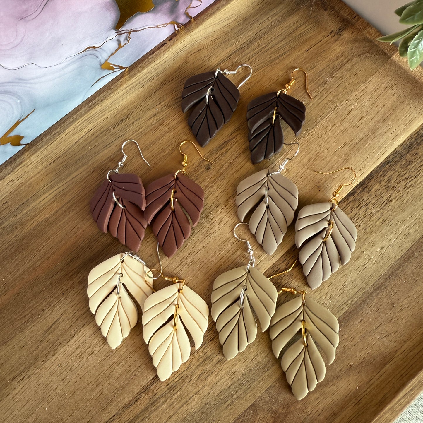 Willow Drop Clay earring