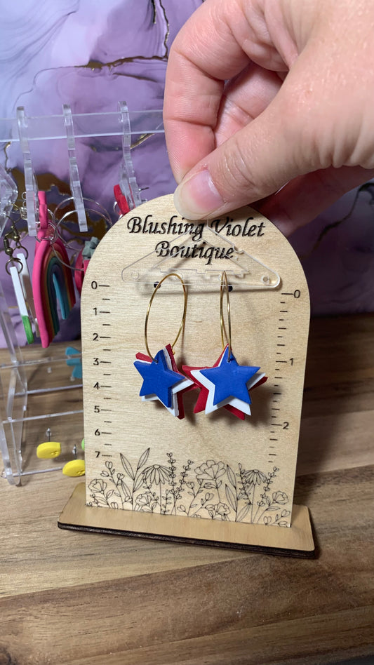 Fourth of July Clay earrings